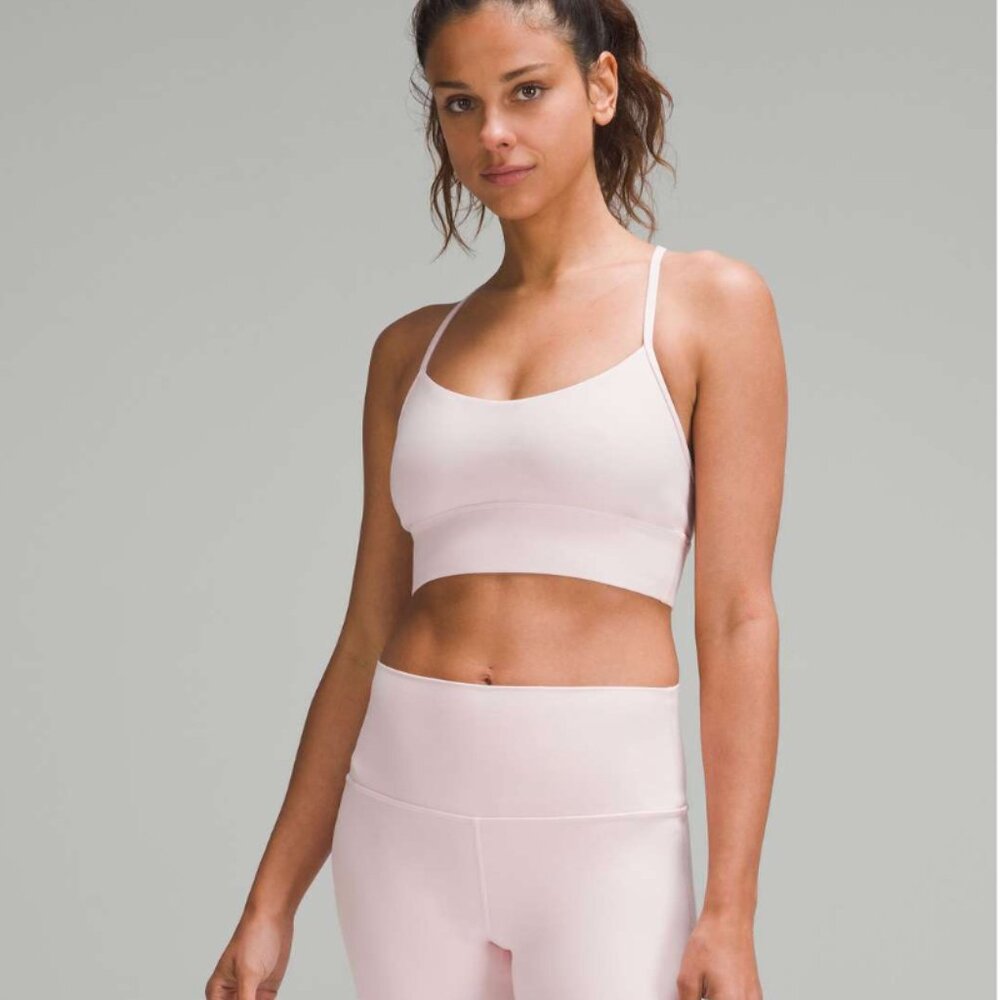 Lululemon Flow Y Nulu Longline Bra *Light Support, A–C Cups Flush Pink 6